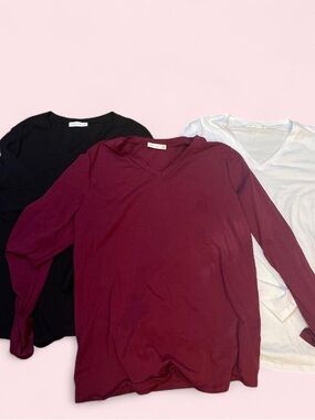 Active Basic Wine Red Top with Branded Neck Label